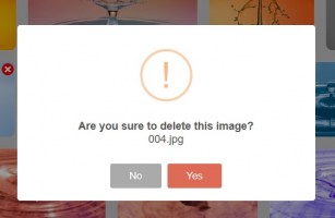 Click the red "x" to delete an image