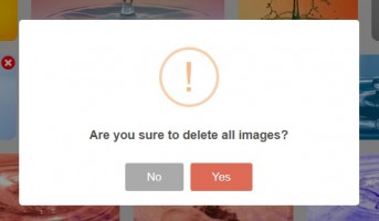 Click the red button to delete all images at once