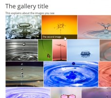 Frontend view with the hover enabled caption