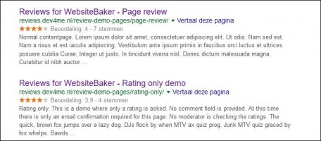 ratings picked up by Google automatically